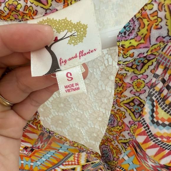 Anthropologie fig and Flower Multicolor sz Small - Picture 3 of 6